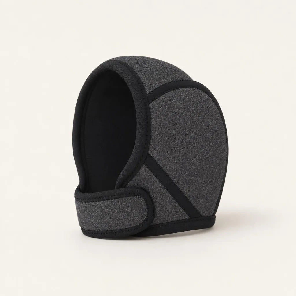 Hushwag Calm Hood in charcoal grey on a bone-white background